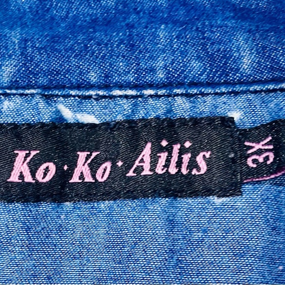 Ko Ko Ailis Cotton Chambray Tunic/Mini Dress Size 3X - Picture 4 of 6